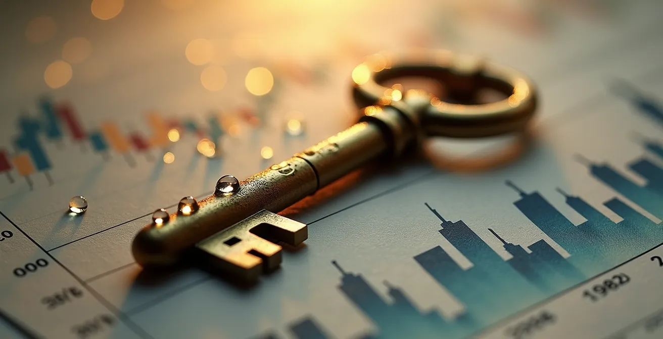 Macro shot of financial documents and property keys representing the refinancing process