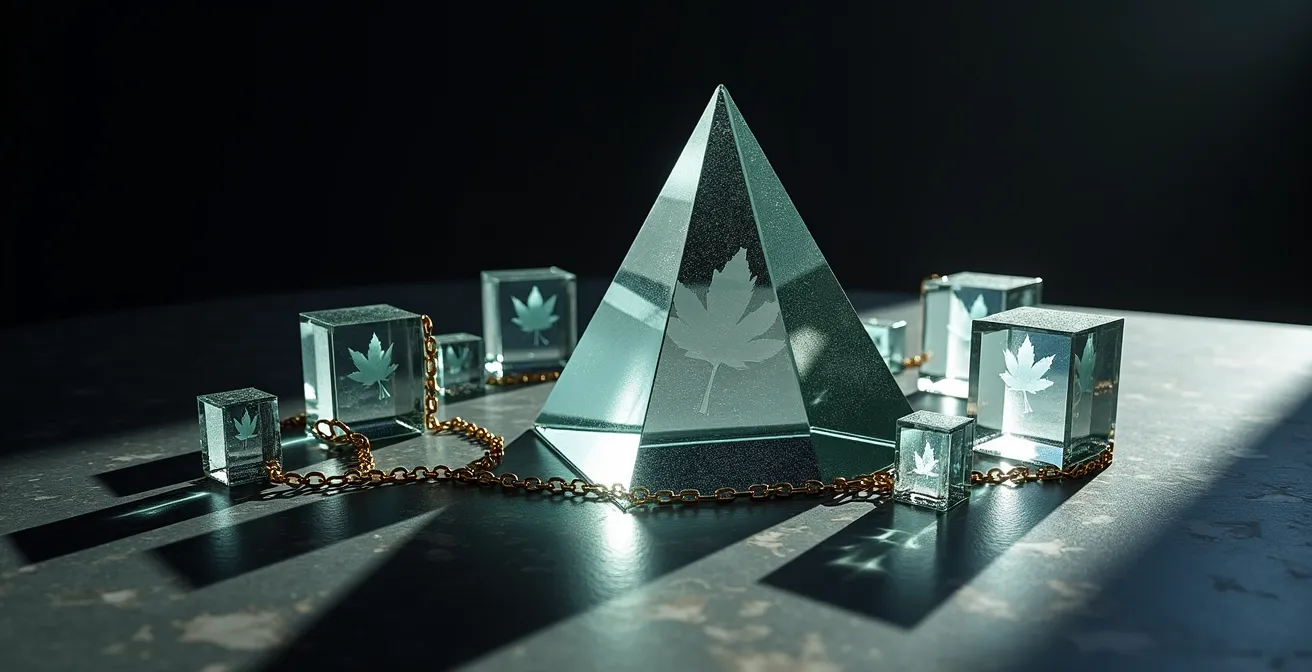 Abstract visualization of corporate structure for Quebec real estate holdings