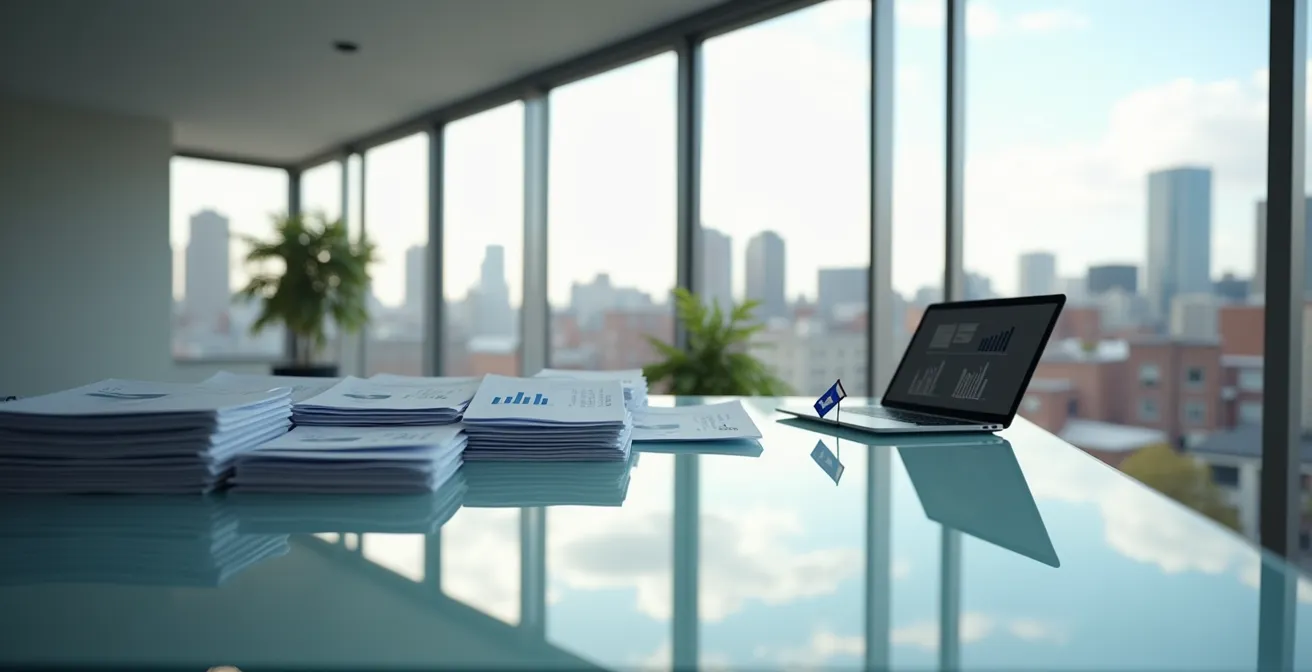 Professional tenant screening documents arranged on office desk with TAL forms